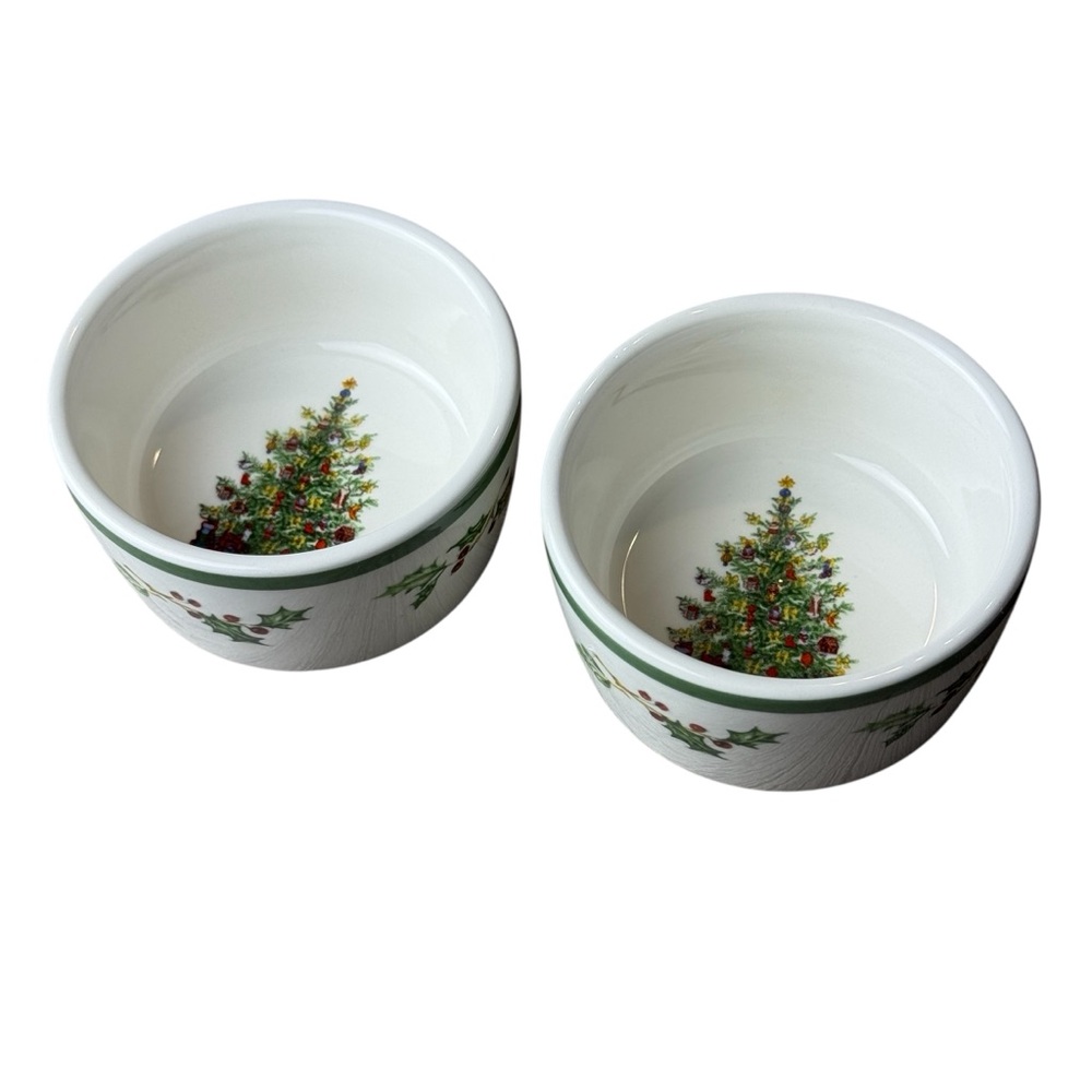Christopher Radko Traditions Holiday Celebrations - Lot of 2 Ramekins